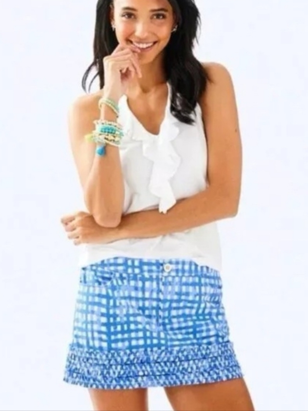 EUC! Lilly Pulitzer Lorelie Skort‎ Bennet Blue Feeling Beachy Size 00